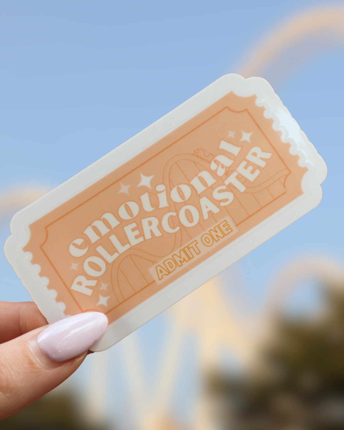 Emotional Rollercoaster - Ticket Sticker