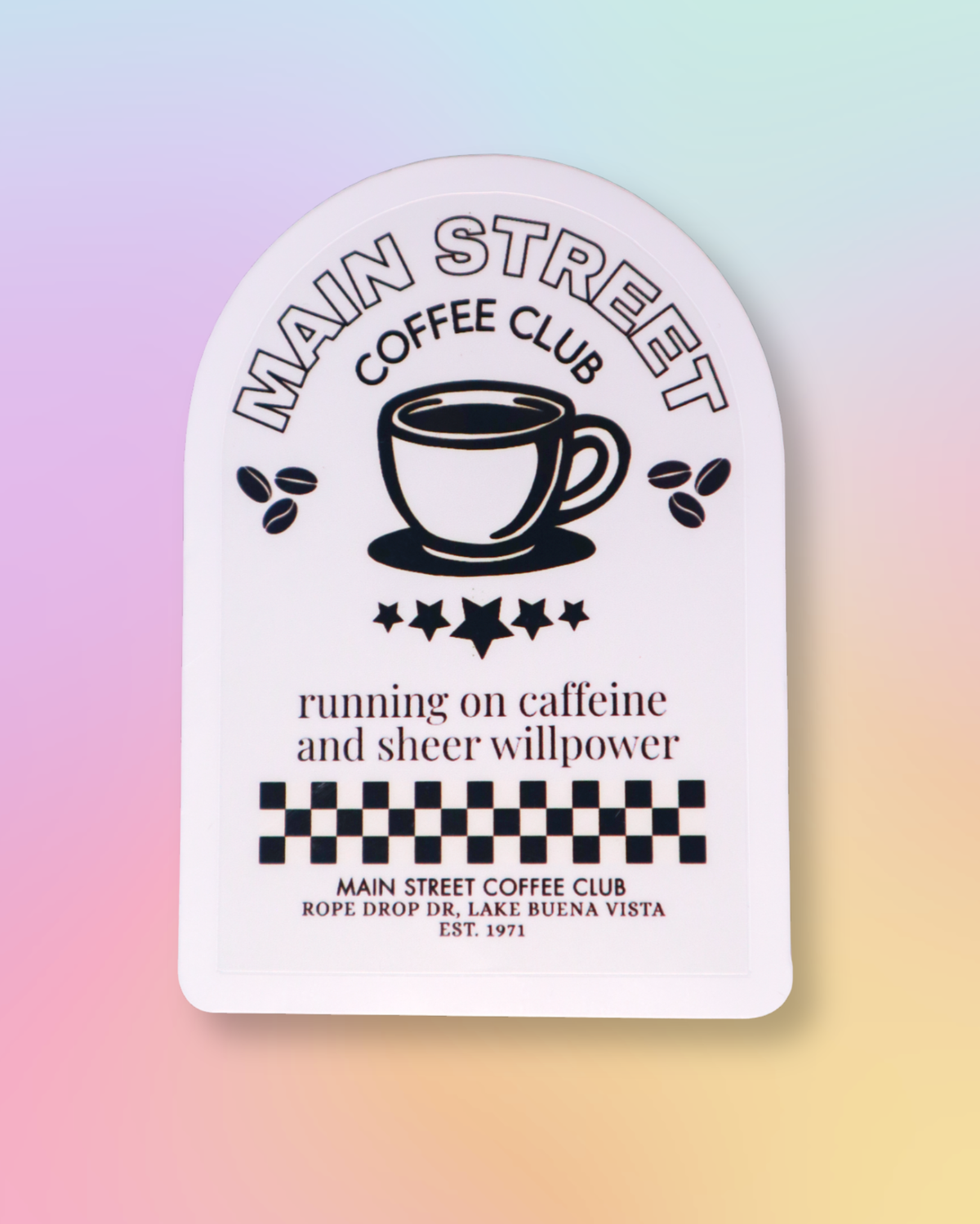 Main Street Coffee Club Sticker