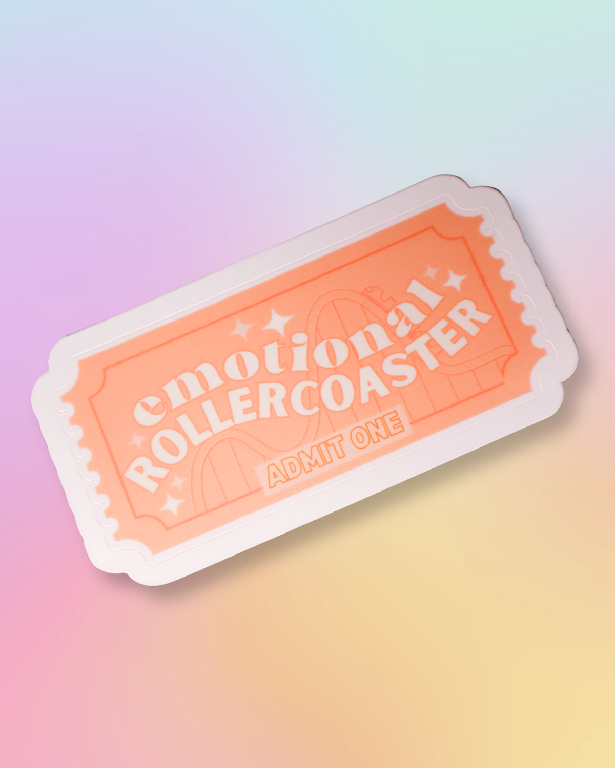 Emotional Rollercoaster - Ticket Sticker