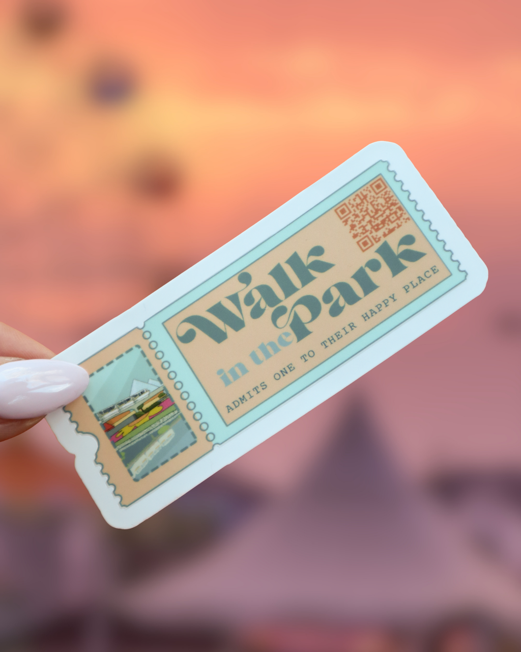 Walk in The Park - Epcot Ticket Sticker
