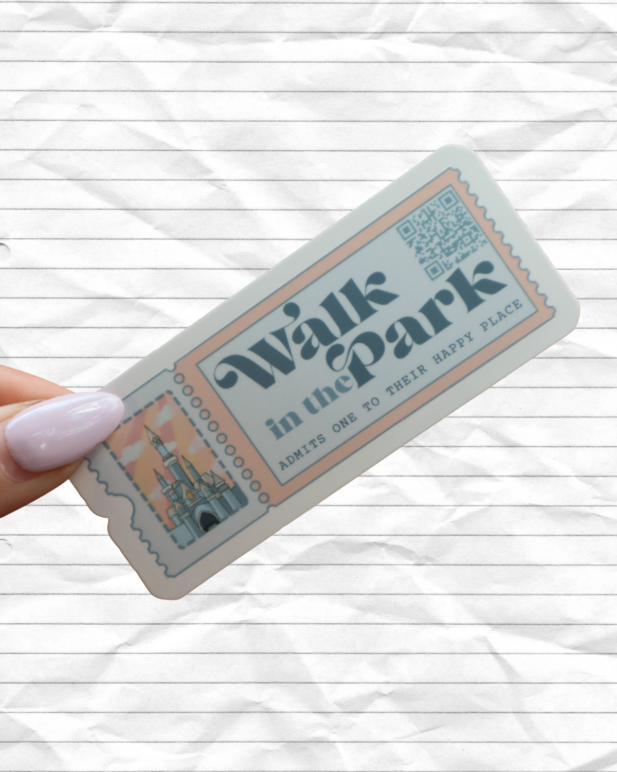 Walk in The Park - Magic Kingdom Ticket Sticker
