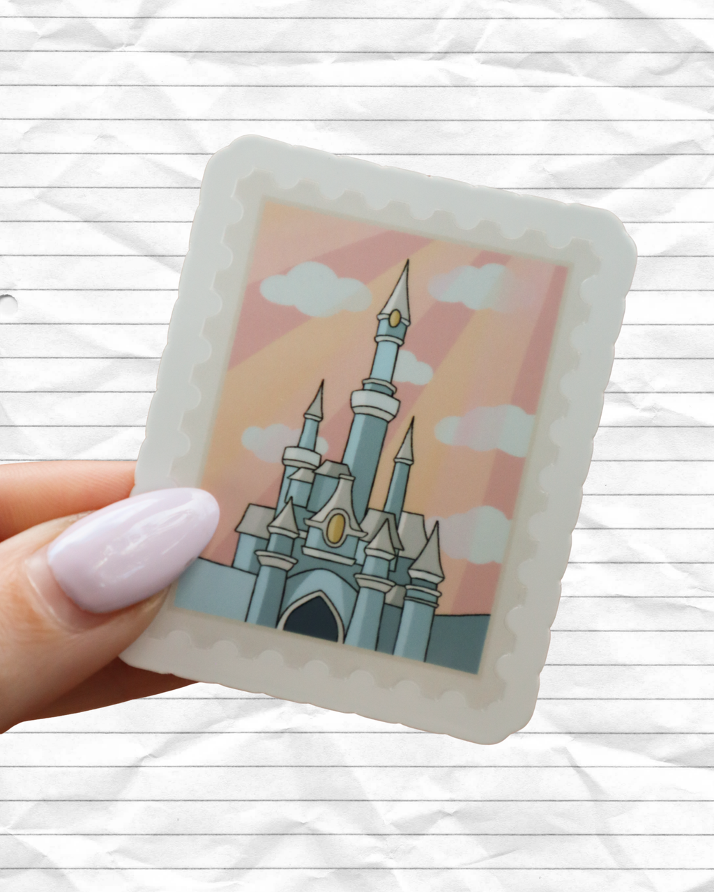 Cinderella's Castle 'Travel Stamp' Sticker