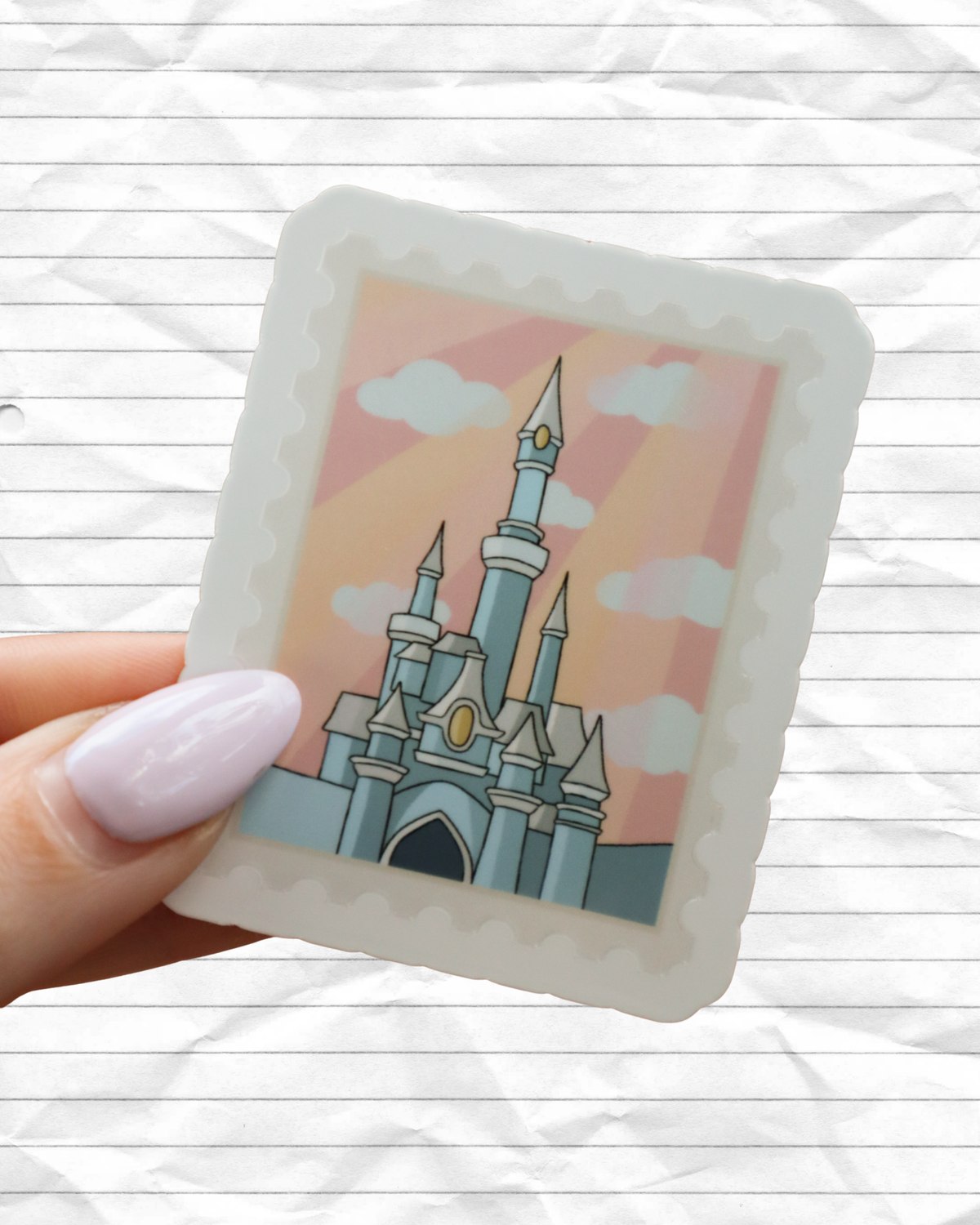 Cinderella's Castle 'Travel Stamp' Sticker