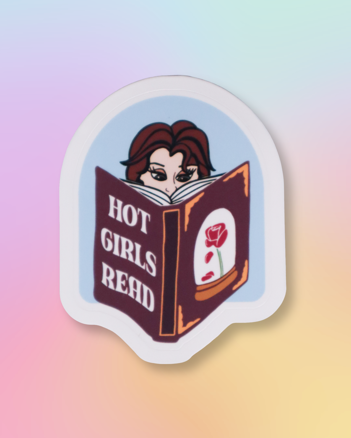 Hot Girls Read 'Belle' Sticker