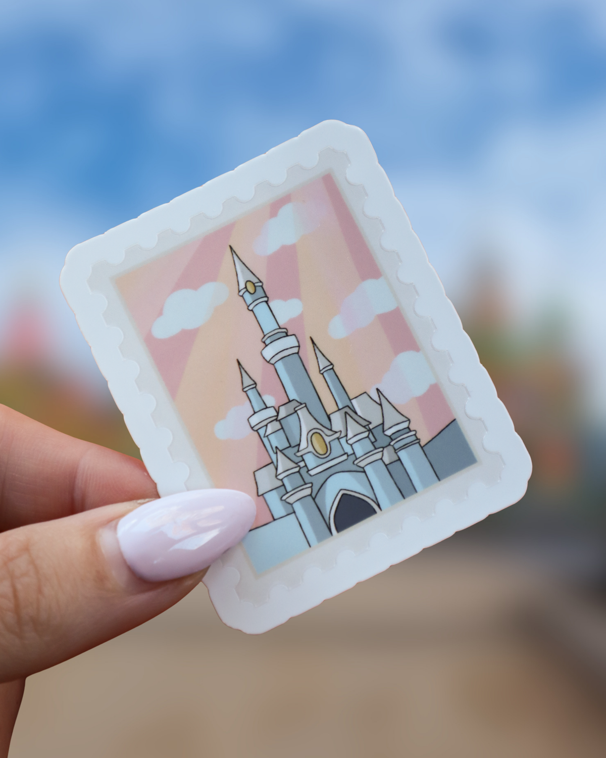 Cinderella's Castle 'Travel Stamp' Sticker
