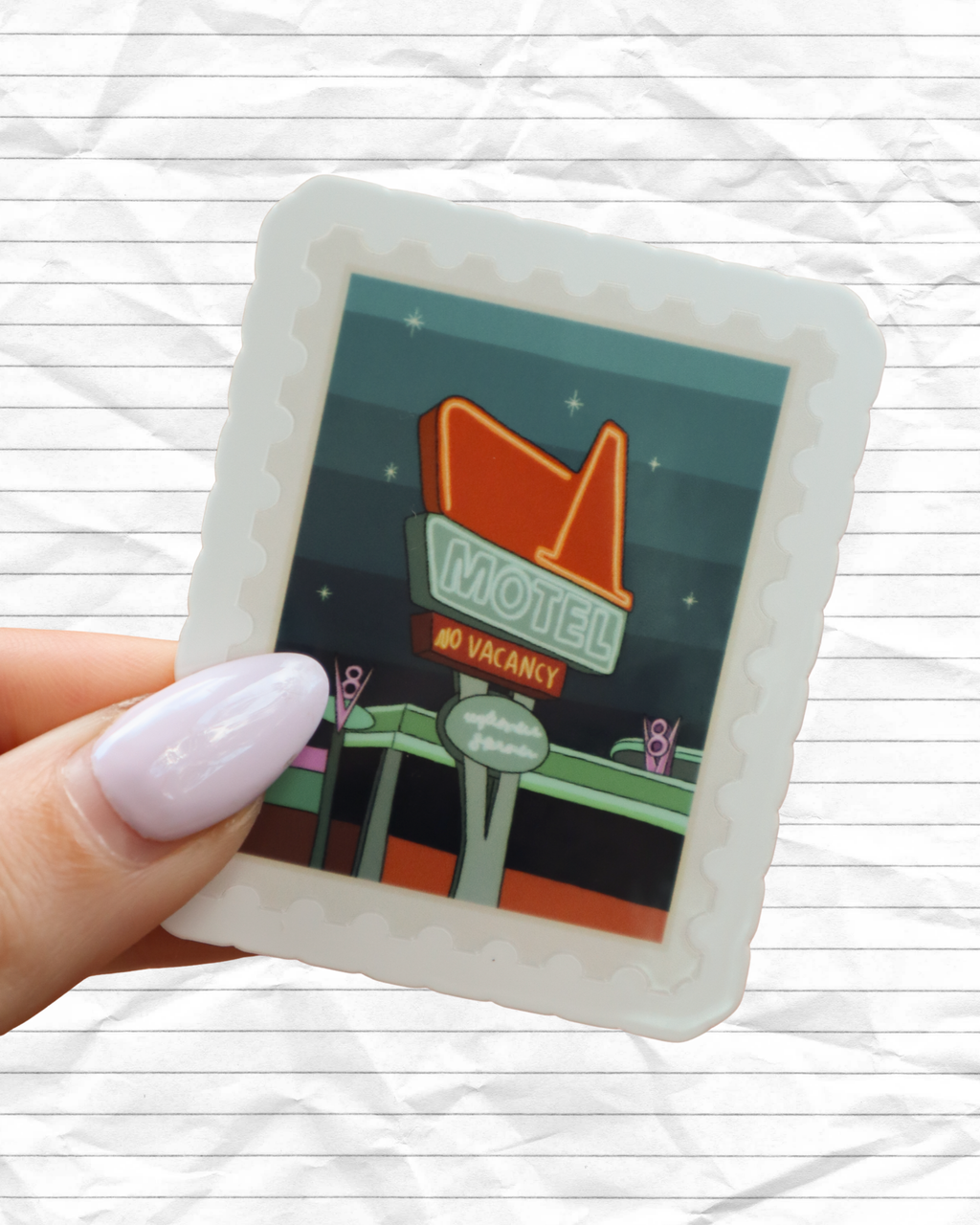 Cosy Cone Motel 'Travel Stamp' Sticker