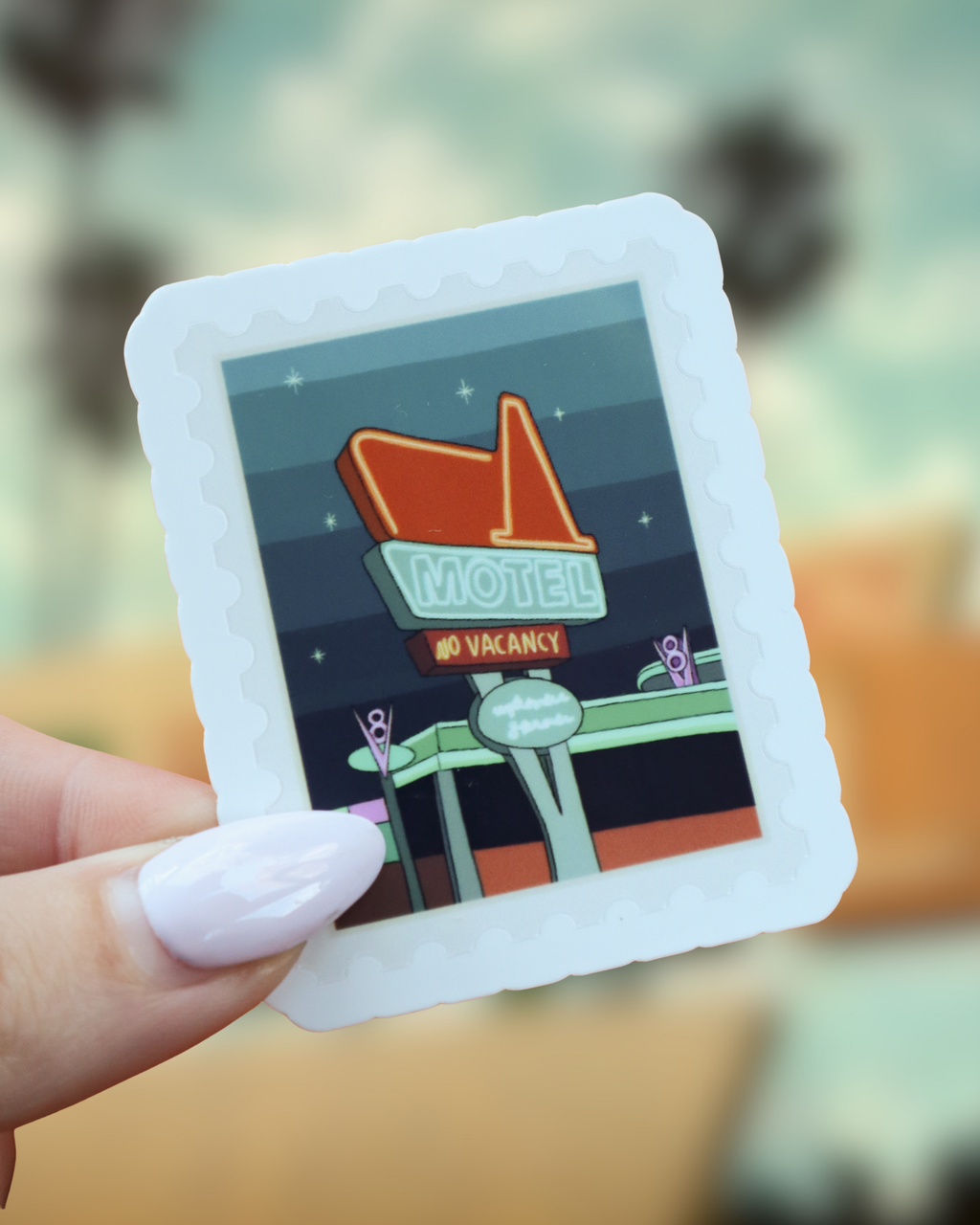 Cosy Cone Motel 'Travel Stamp' Sticker