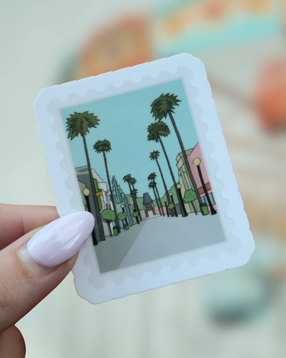 Hollywood 'Travel Stamp' Sticker