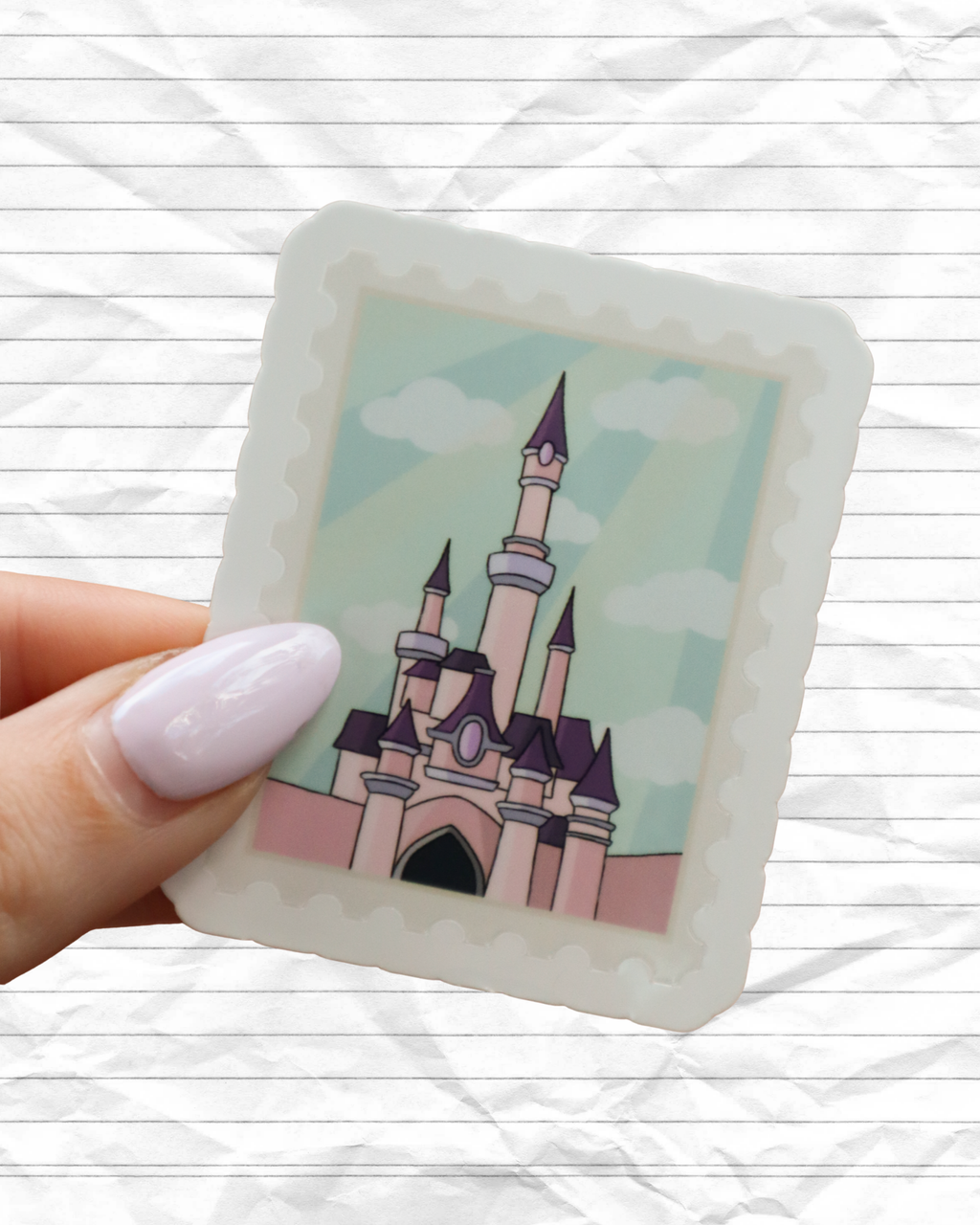 Sleeping Beauty's Castle 'Travel Stamp' Sticker