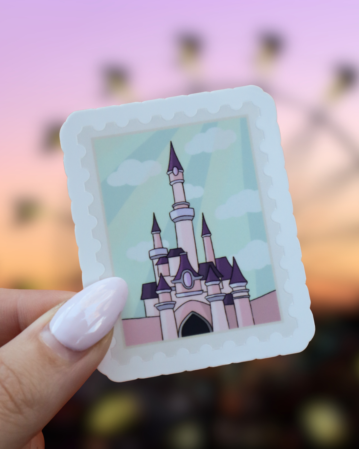 Sleeping Beauty's Castle 'Travel Stamp' Sticker