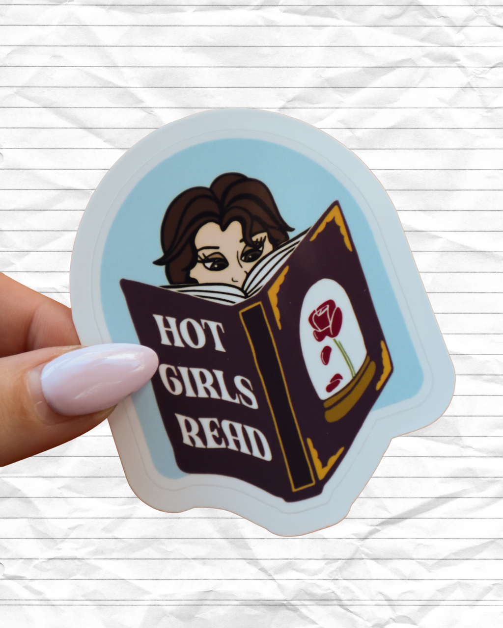 Hot Girls Read 'Belle' Sticker
