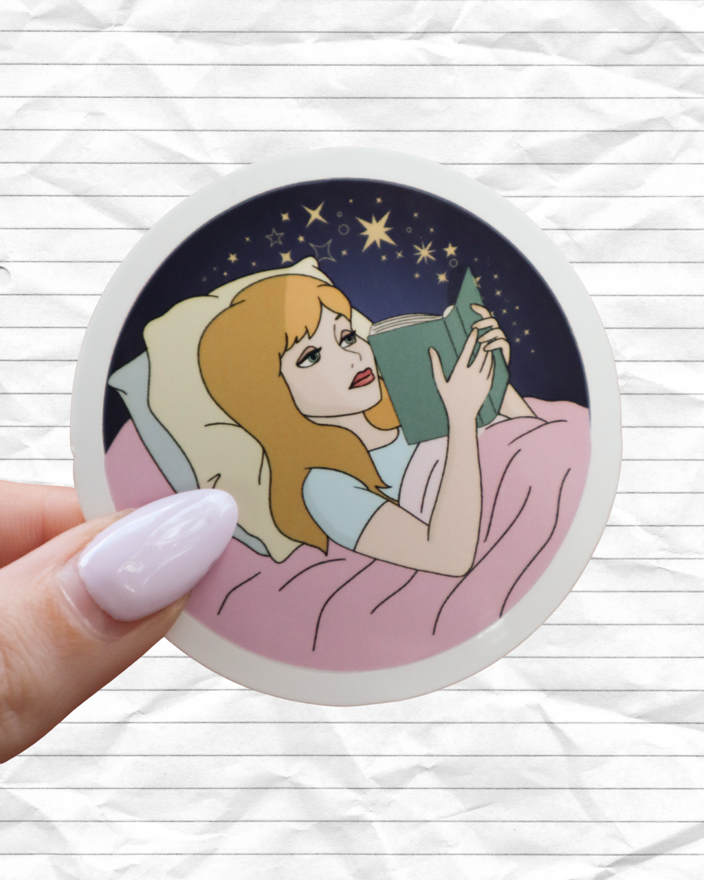 Sleepy Reader Sticker