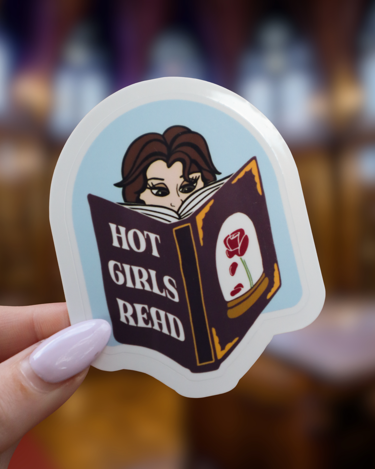 Hot Girls Read 'Belle' Sticker