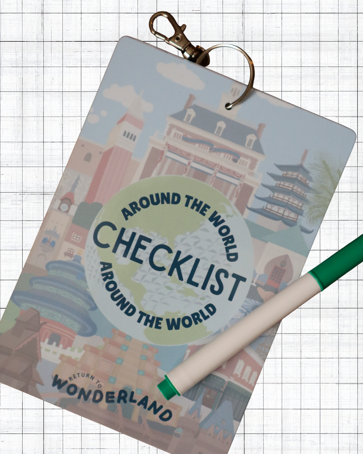 Drink Around The World Checklist - Re-usable, pen included