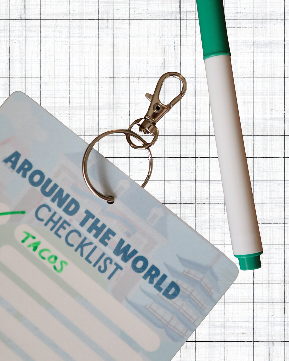 Drink Around The World Checklist - Re-usable, pen included