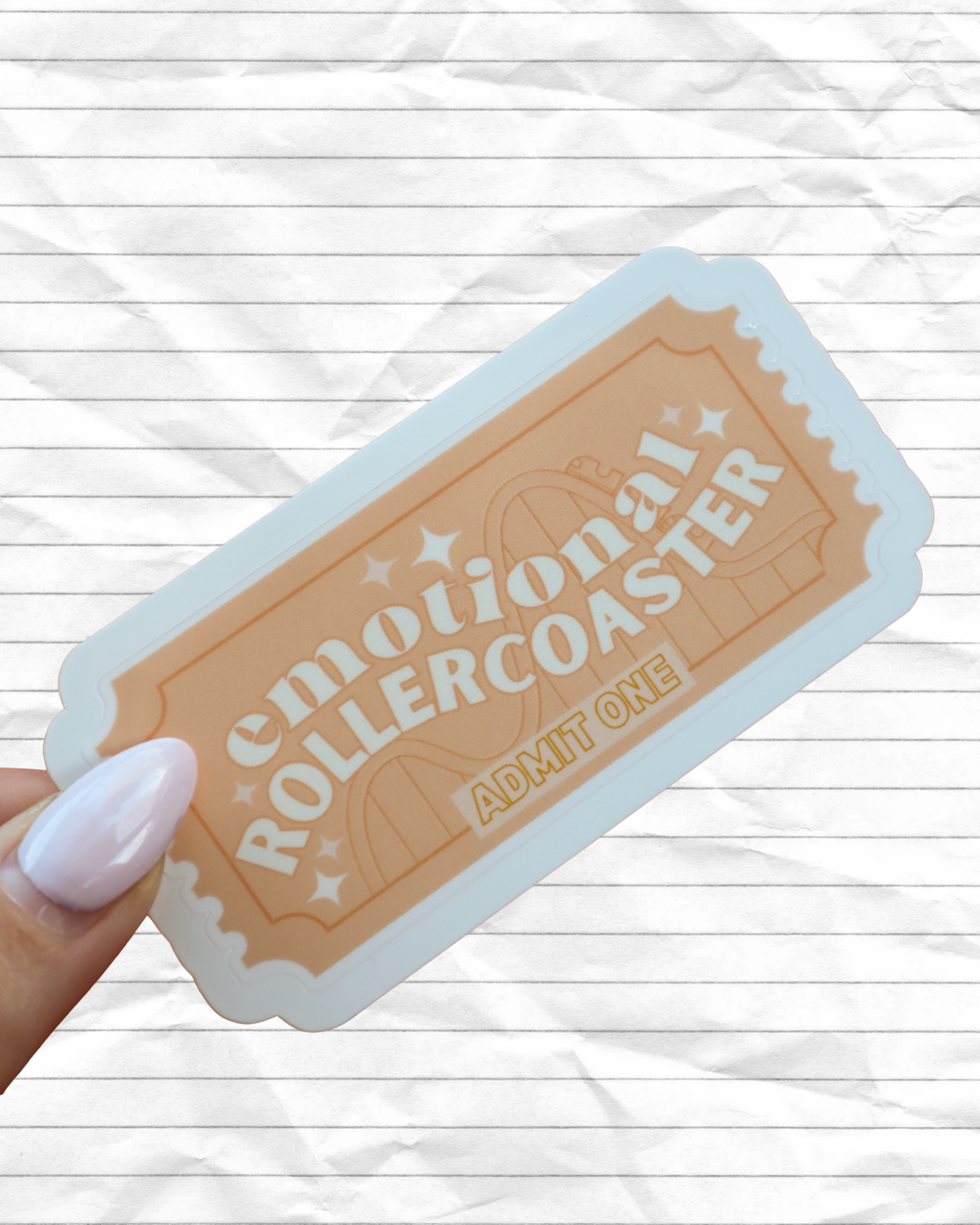 Emotional Rollercoaster - Ticket Sticker