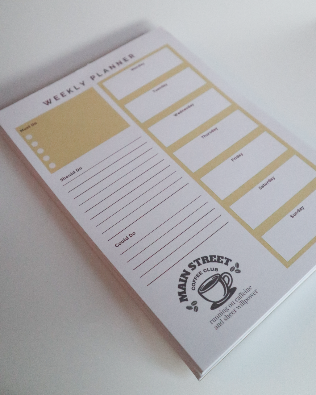 Weekly Priorities Planner A5 Tear Off Notepad