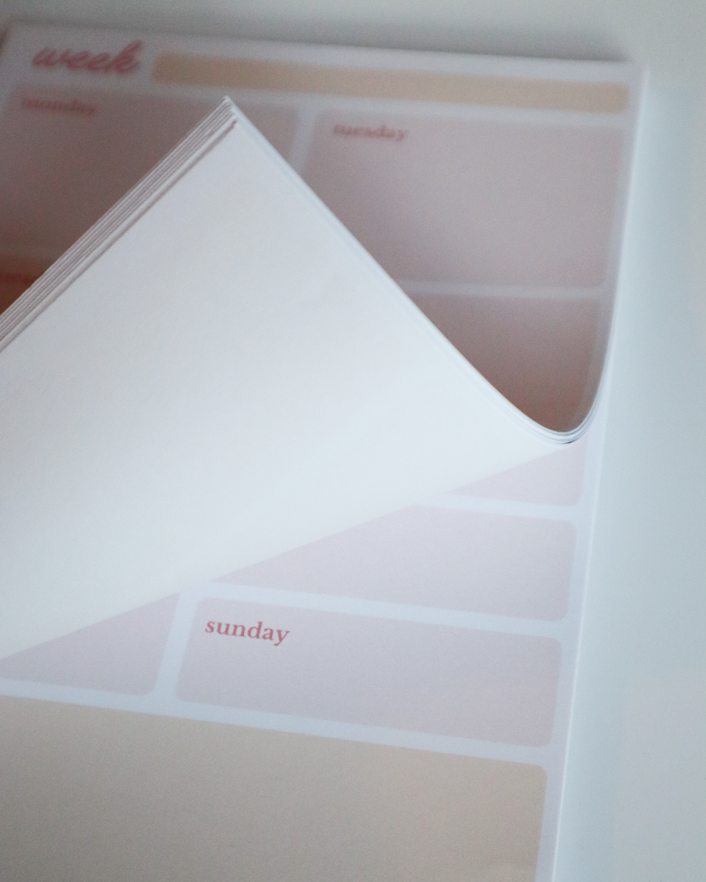 Weekly Planner A5 Tear Off Notepad