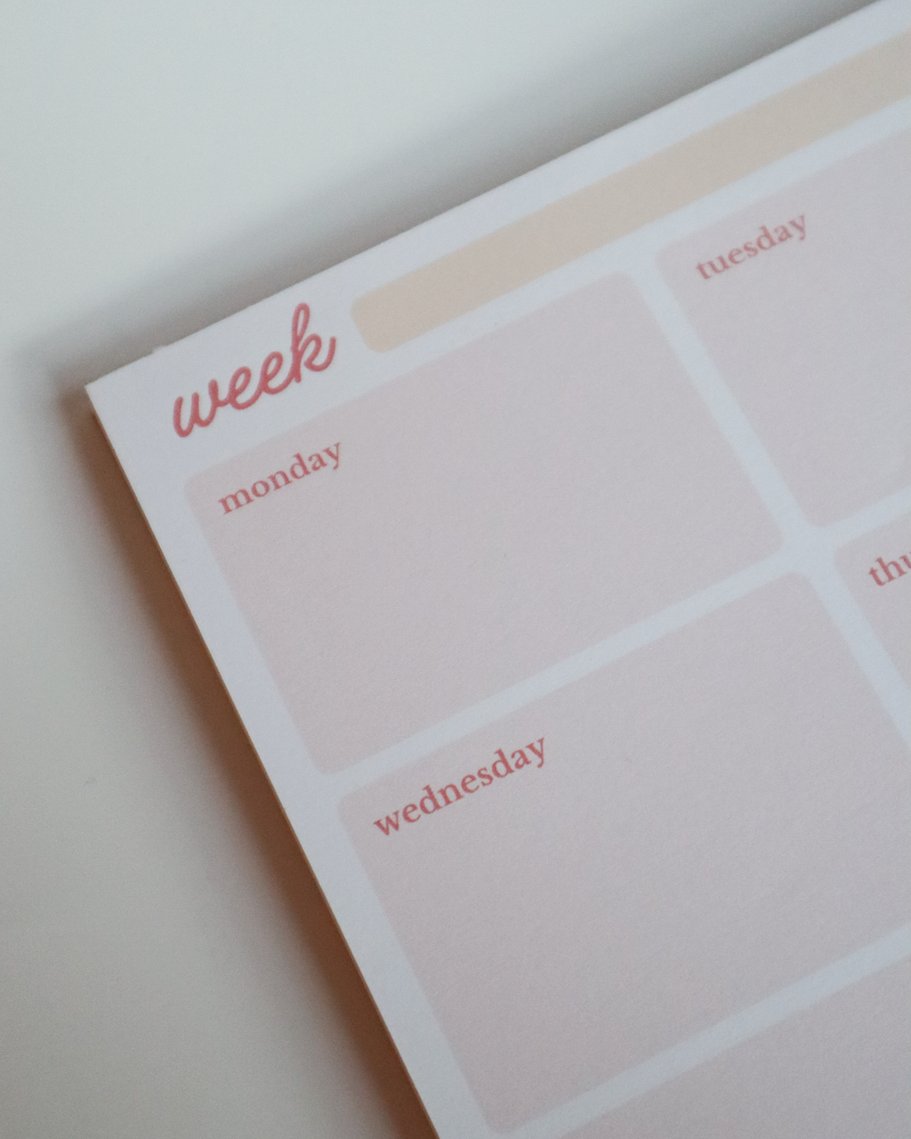 Weekly Planner A5 Tear Off Notepad