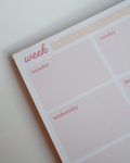 Weekly Planner A5 Tear Off Notepad