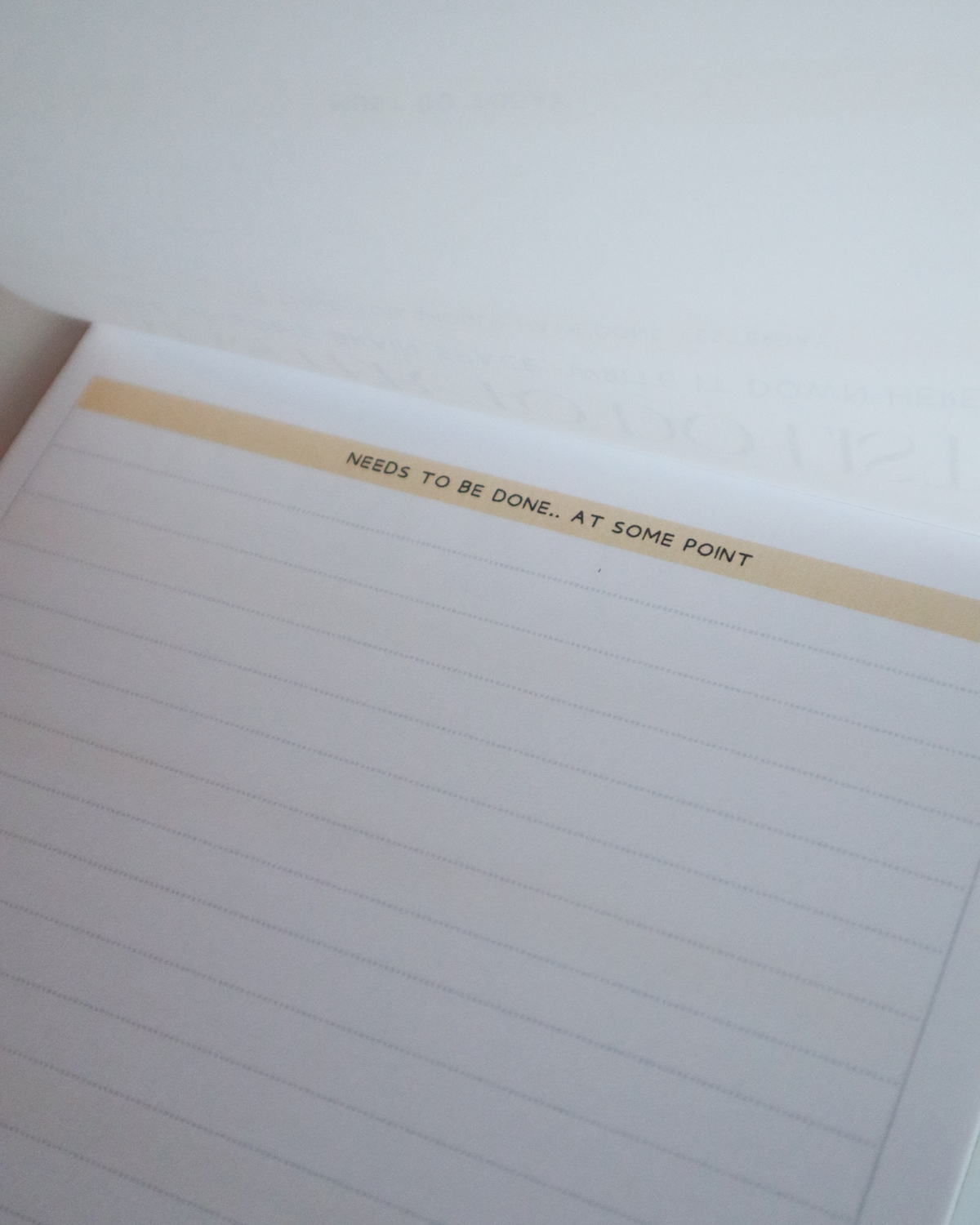 Master To-Do List A5 Tear Off Notepad