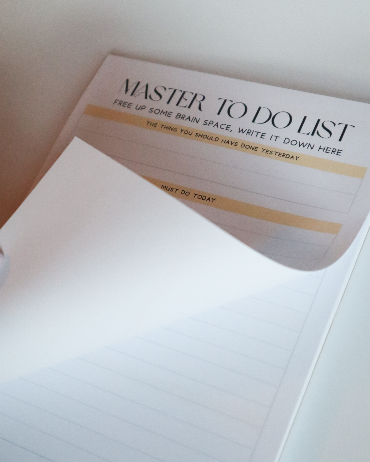 Master To-Do List A5 Tear Off Notepad