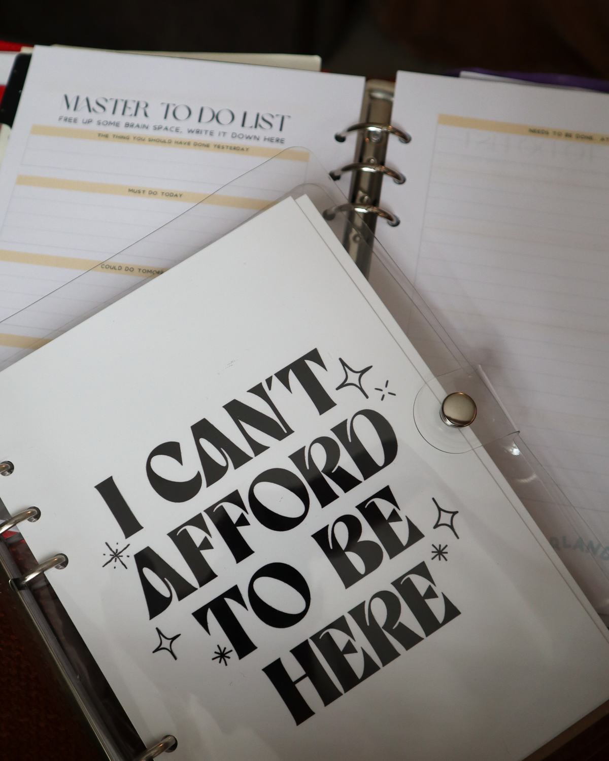 Master To-Do List A5 Planner Inserts