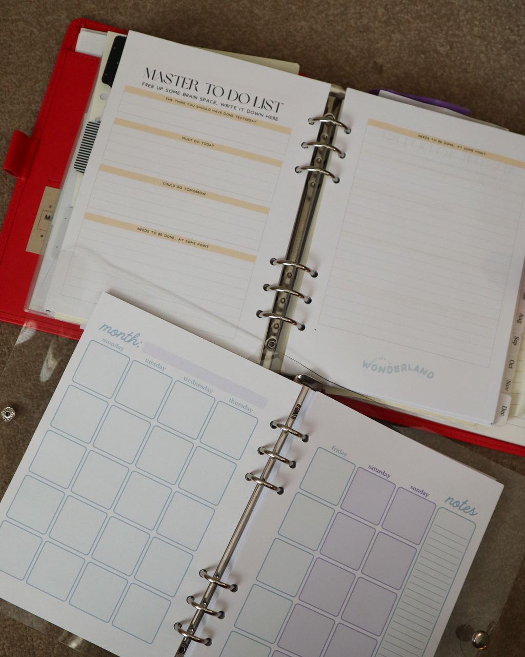 Master To-Do List A5 Planner Inserts