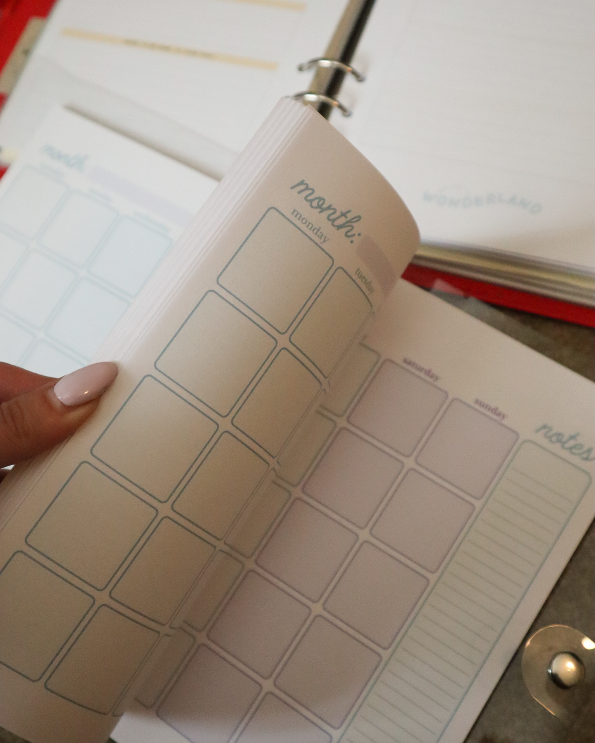 Month-To-View Planner A5 Planner Inserts - Undated