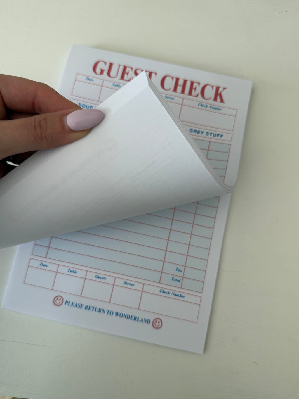 Guest Check A5 Tear Off Notepad